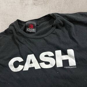 Vtg Johnny Cash Zion Rootswear Spell Out Shirt Large Country Rock Music 2004 Y2K